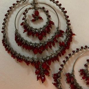 SPECTACULAR RED BOHO EARRINGS ❤️!